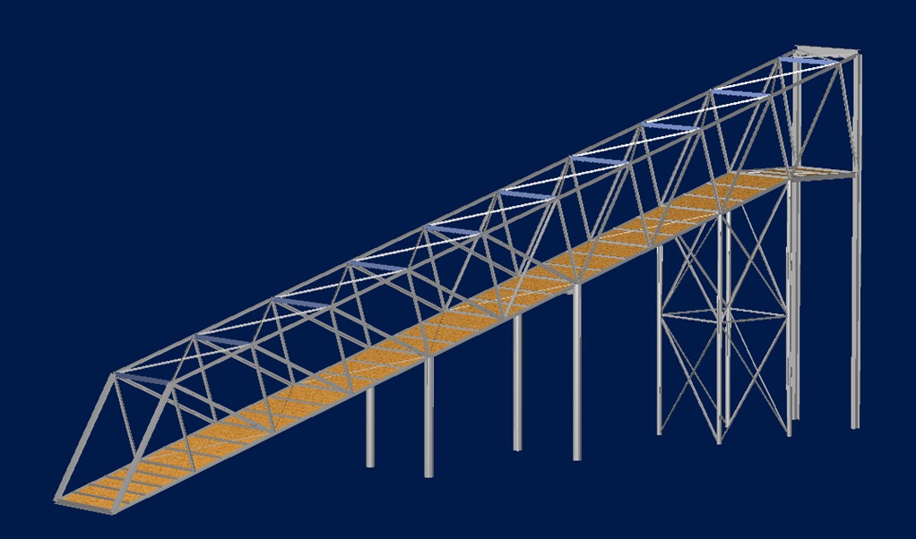 Modelo de estructura metálica industrial