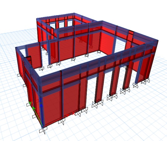Modelo de análisis estructural de edificación