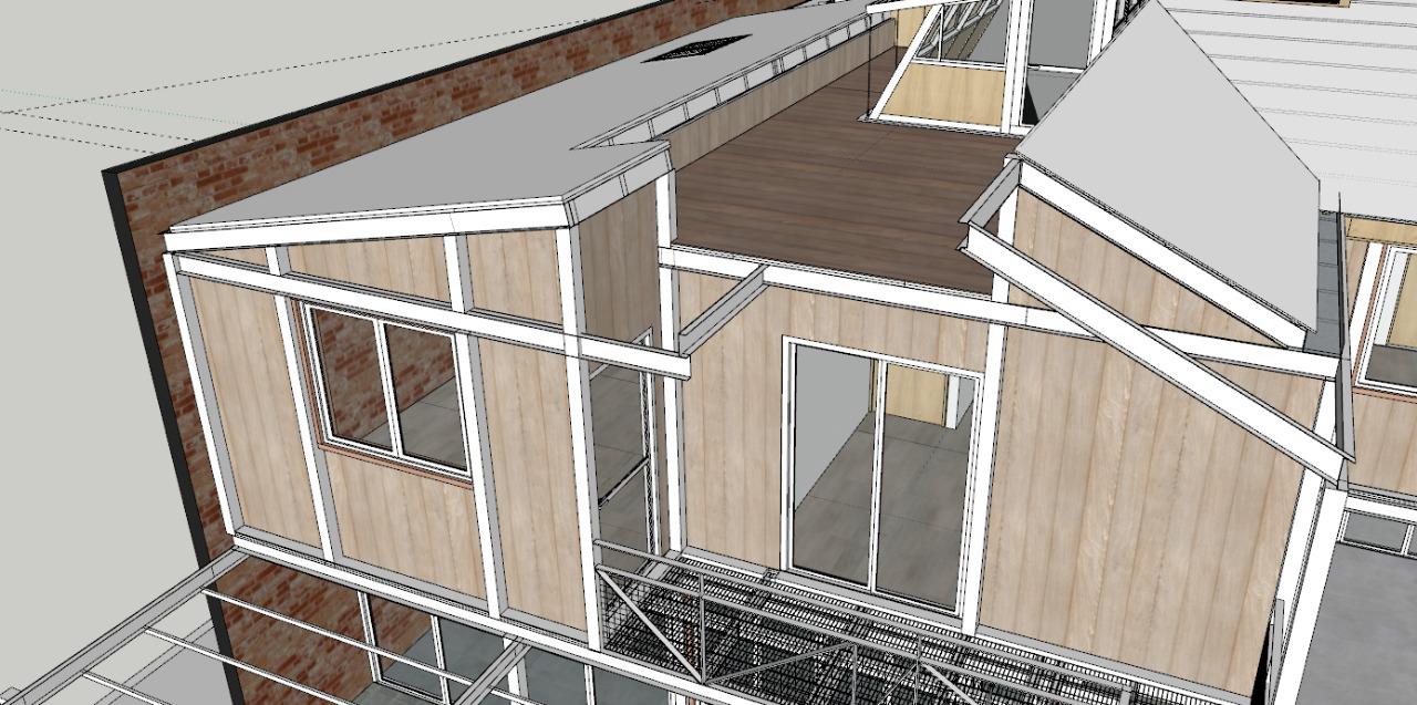 Modelo estructural de ampliación de vivienda